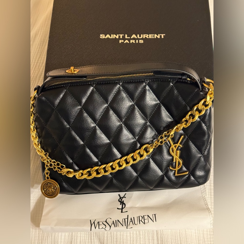 YY - Y S L You’re So Lovely Black Medium Size Purse. New. Designer inspired.